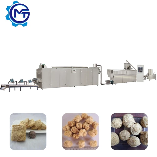 Automatic Textured vegetarian protein TVP artificial meat plant extruded soya protein making machine