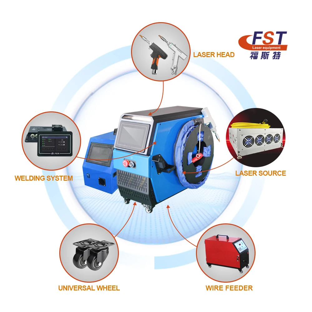 Foster Portable 1250W 1950W Mini Handheld Air Cooled Fiber Laser Welding Machine For Metal Welding