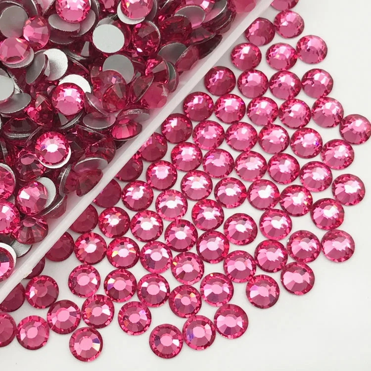 12 facet Crystal flat back rhinestones non hot fix rhinestones non hot fix rhinestone in neon AB for dress decoration