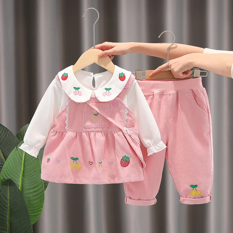 Cheap Price Autumn New Arrivals Kids Clothes Sets Hot Sale Korean Style Fashion Pure Cotton Clothes Sets 3 Pcs