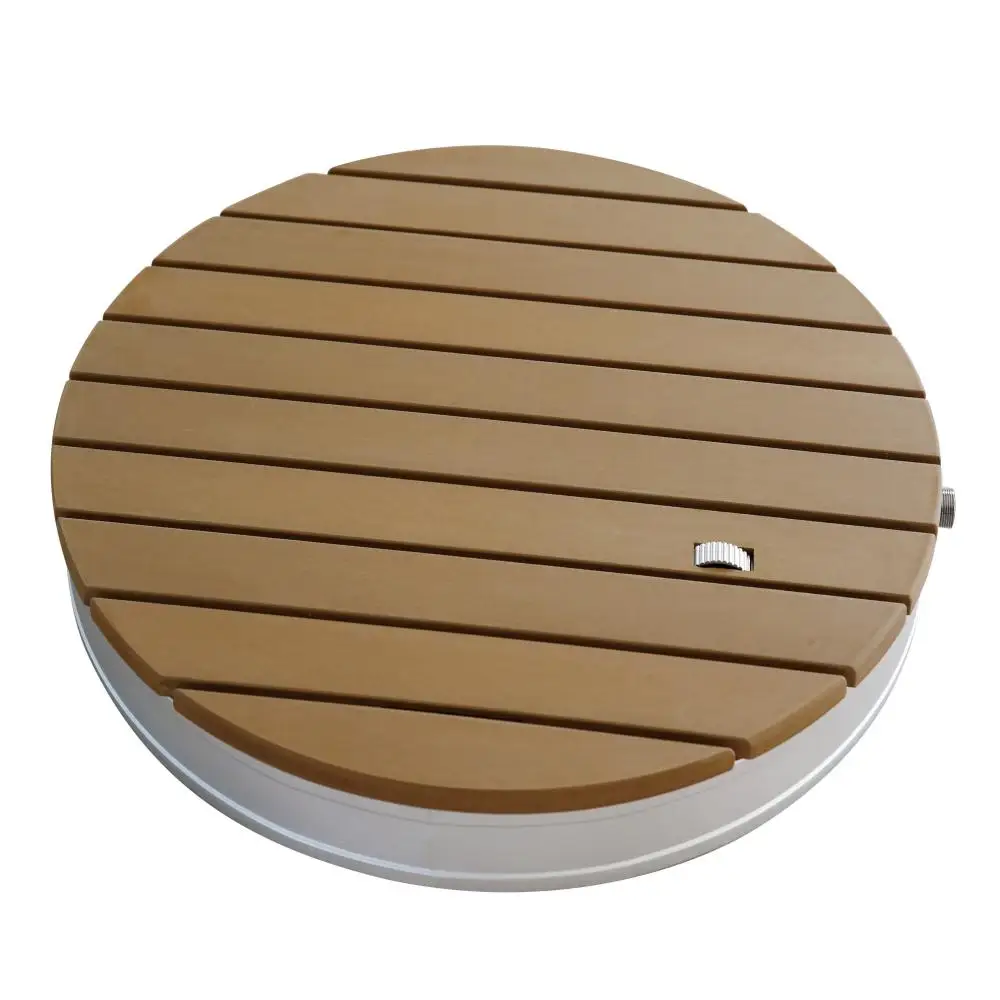 Modern Outdoor Furniture Garden Square Base Wood Outdoor Shower