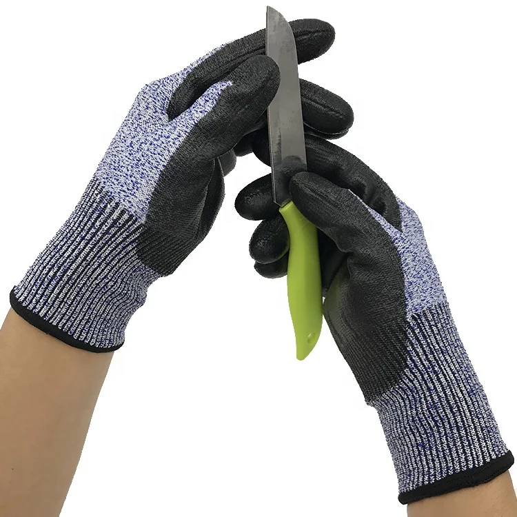 sandy nitrile dipped work Construction Anti Cut Level 5 Industrial Anticut Protective Cut-Proof Resistant Hand Safety Gloves