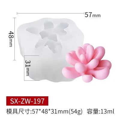 Wholesale Succulent Silicone Candle Mold Silicon Molds for Candle Making Cake Tools for Crafting Beautiful Candles