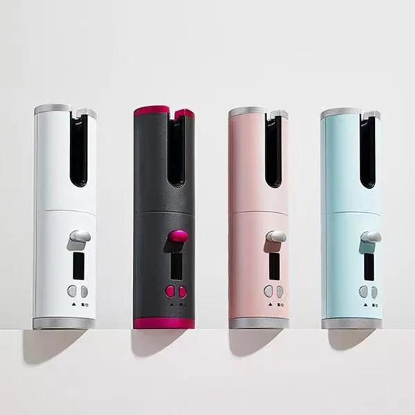 China Manufacture Spiral Rotating USB Cordless Wave Heat Ceramic Wireless Hair Curler Automat Hair Curler
