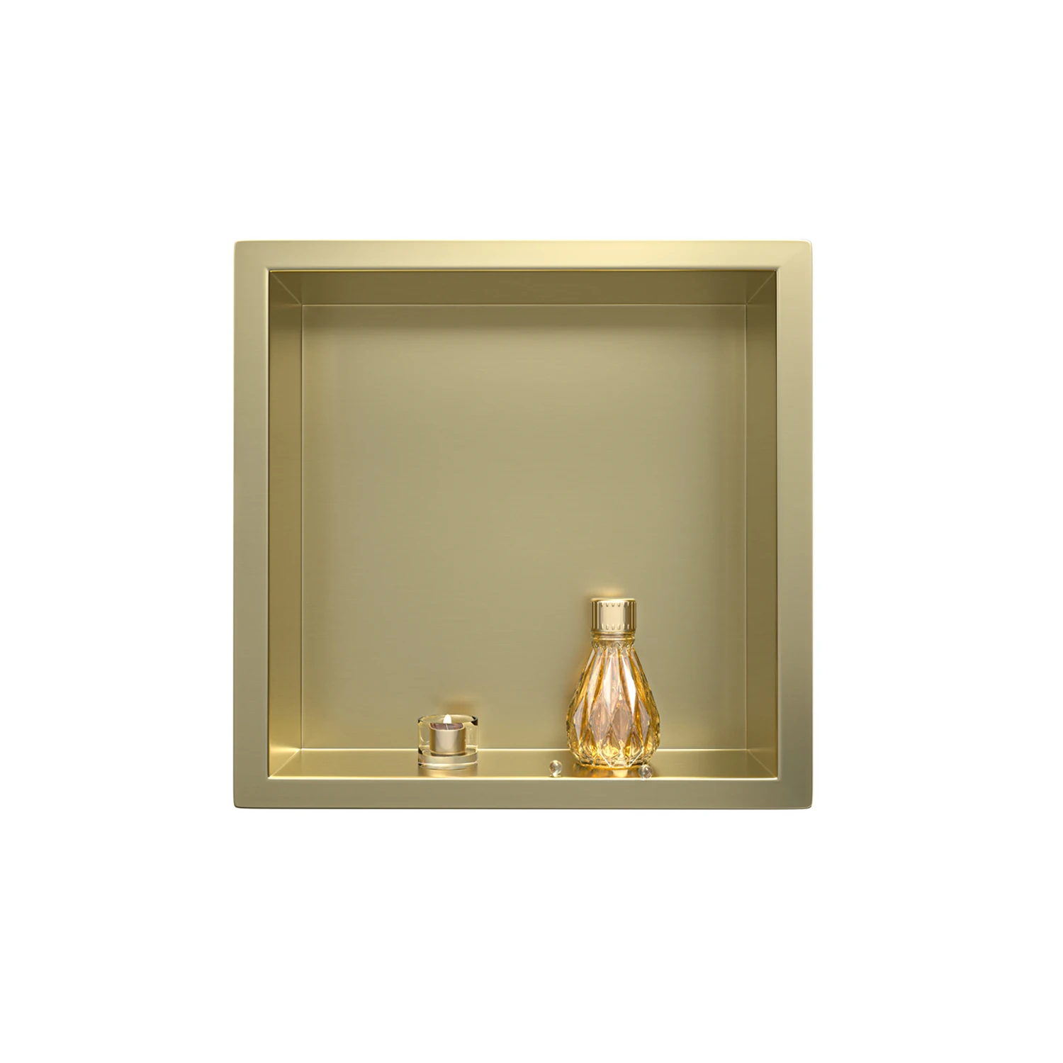 Elegant Design Titanium Golden Shower Niche Recessed for Bathroom