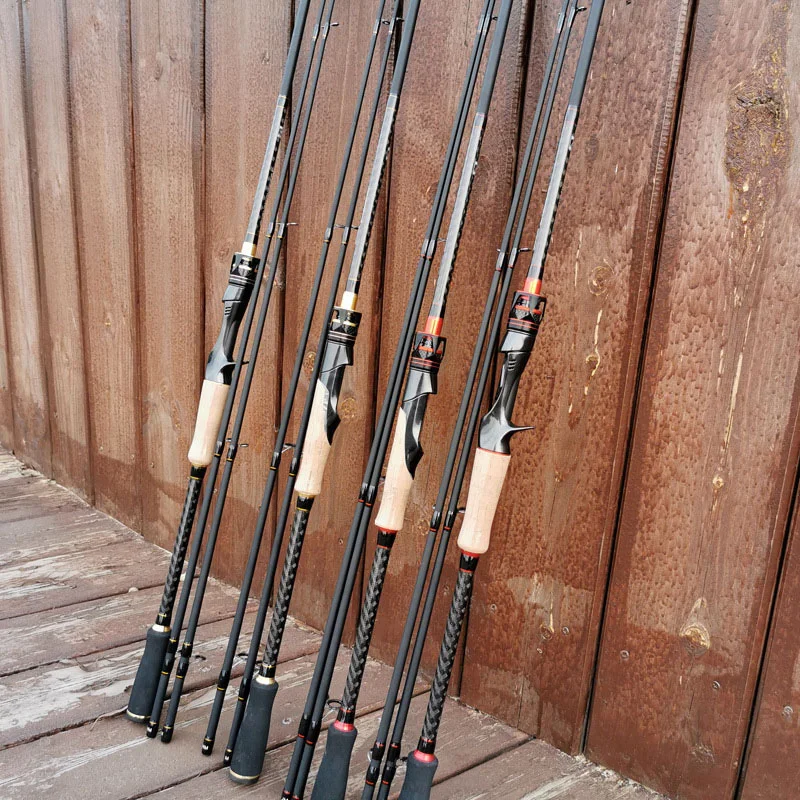 Booney 1.8m 2.1m 2.4m M+ML action 2 tips powerful 30t high carbon fiber fishing rod for all water fields trolling bass rod
