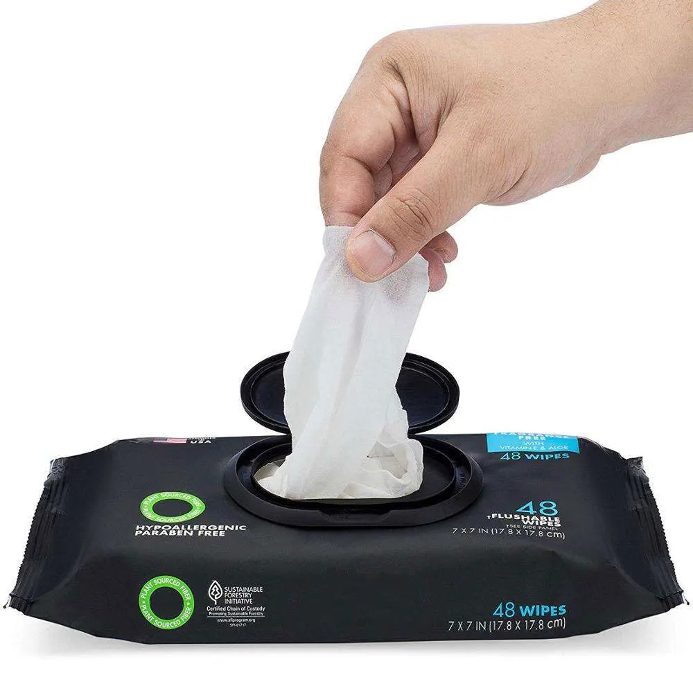Customizable Mens Flushable Private Label Dude Wipes Adult Unscented Biodegradable Disposable Wipes Cleaning Wet Wipes
