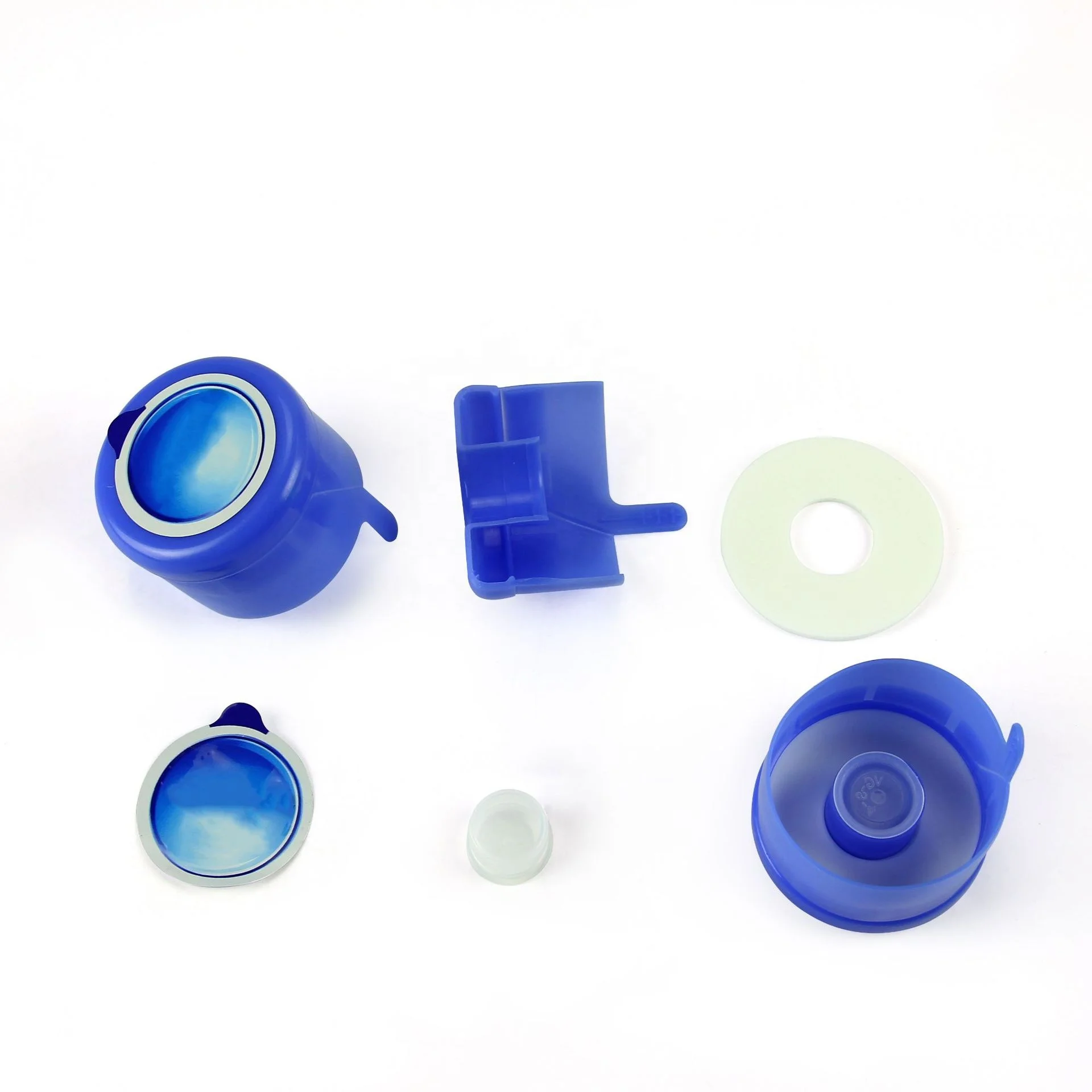 Chinese factory different design 5 gallon water bottle lids 55mm plastic end caps for pure water