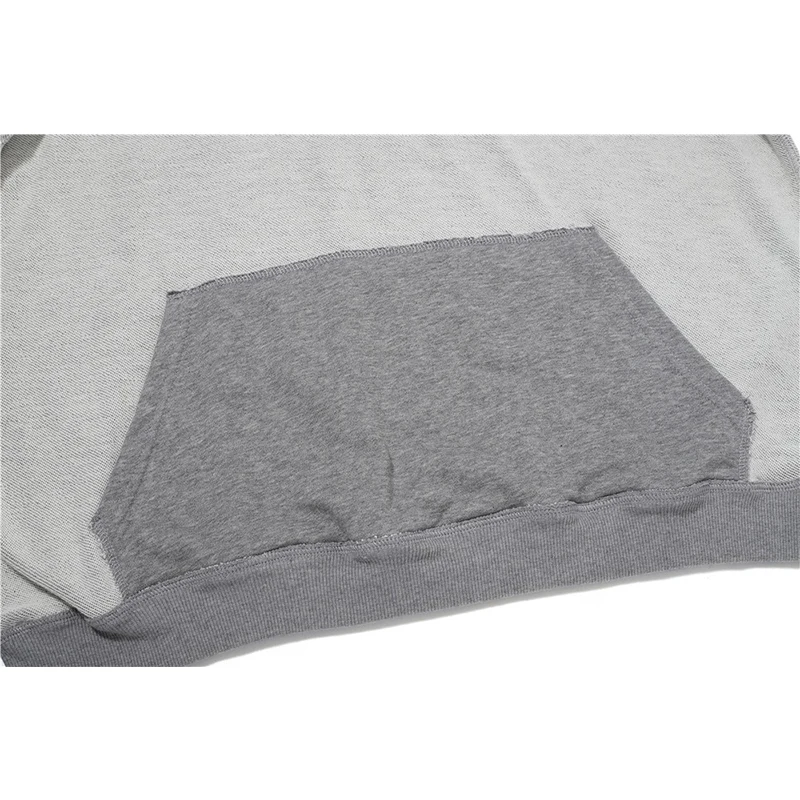 Fall Winter Fashion Contrast Hoodie Manufacturer Small Order Round Neck Custom Cotton French Terry Cotton Unisex Hoodie