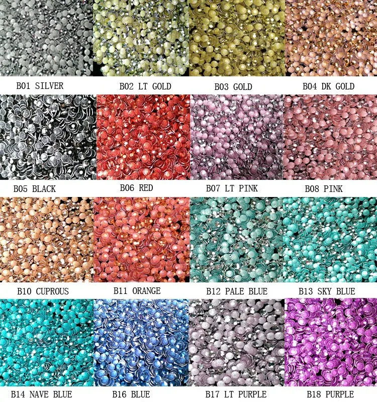 Wholesale Transfer Iron On Rhinestuds 2mm 3mm 4mm 6mm Rhinestud Hot Fix Octagon For Clothes Dancing Dress Lady Suits