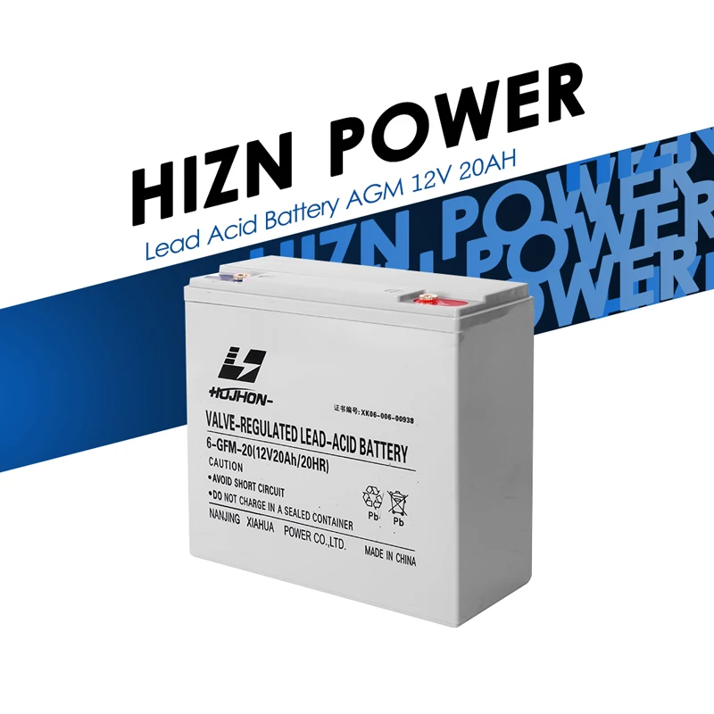 Full Capacity 12V 20AH Lead Acid AGM Long Cycle Life Battery for Backup Power