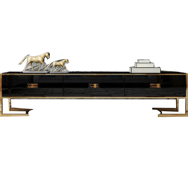 Modern TV Stand with stainless steel frame for Sizes up to 200 CM italy Design Cabinet for Your Audio/Video Components