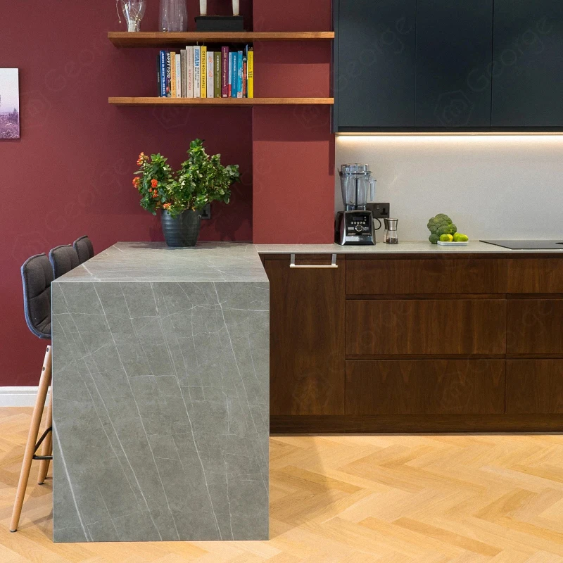 Free 3D design customized high technical modular custom color simple kitchen design solid cherry maple wood kitchen cabinet