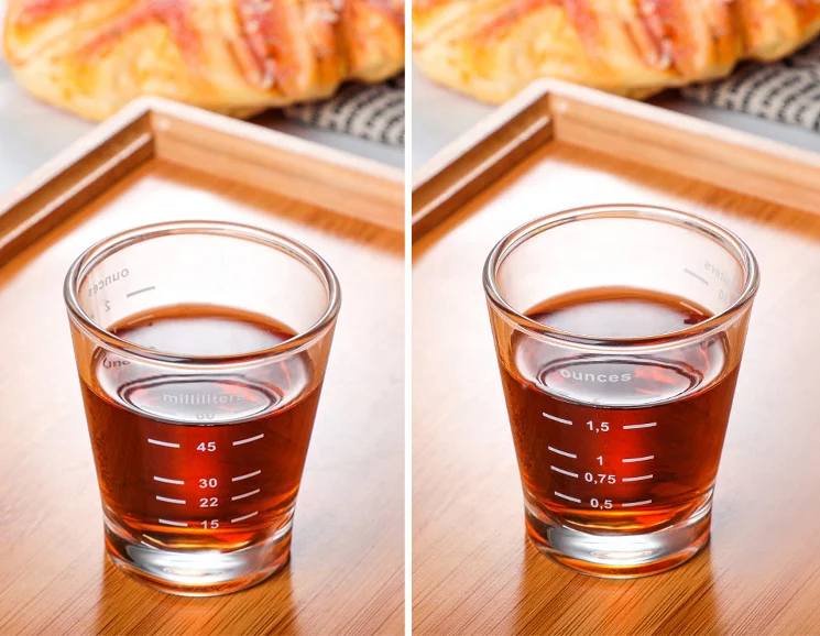 High Borosilicate Glass Measuring Cup Set-V-Shaped Spout Glass Measuring Beaker for Kitchen or Restaurant, Easy to Read