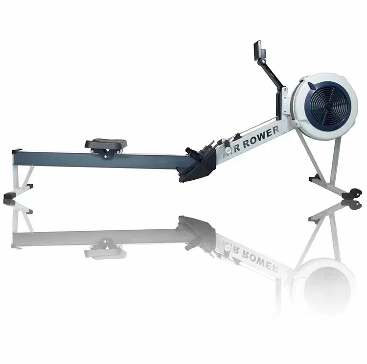 New Design Fitness Gym Equipment Air Rower Rowing Machine With LCD Monitor Home Workout Wind Resistance