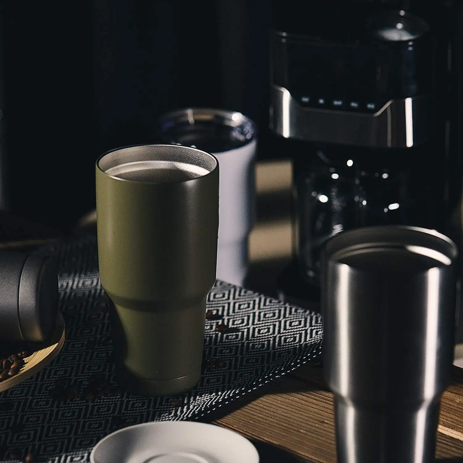 
30oz stainless steel coffee mug travel vacuum car tumbler double wall metal tea tumbler with straw 