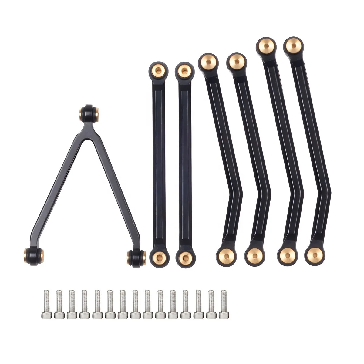 Aluminum Alloy CNC Suspension Linkage & Steering Rod Tie Links Set Accessories for 1/24 Axial SCX24 RC Crawler Car