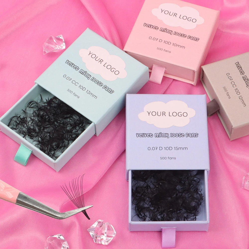 Pro Made Fans 500 1000 0.05 0.07 Pointy Base Premade Fans Russian Volume Loose Fans Eyelash Extensions