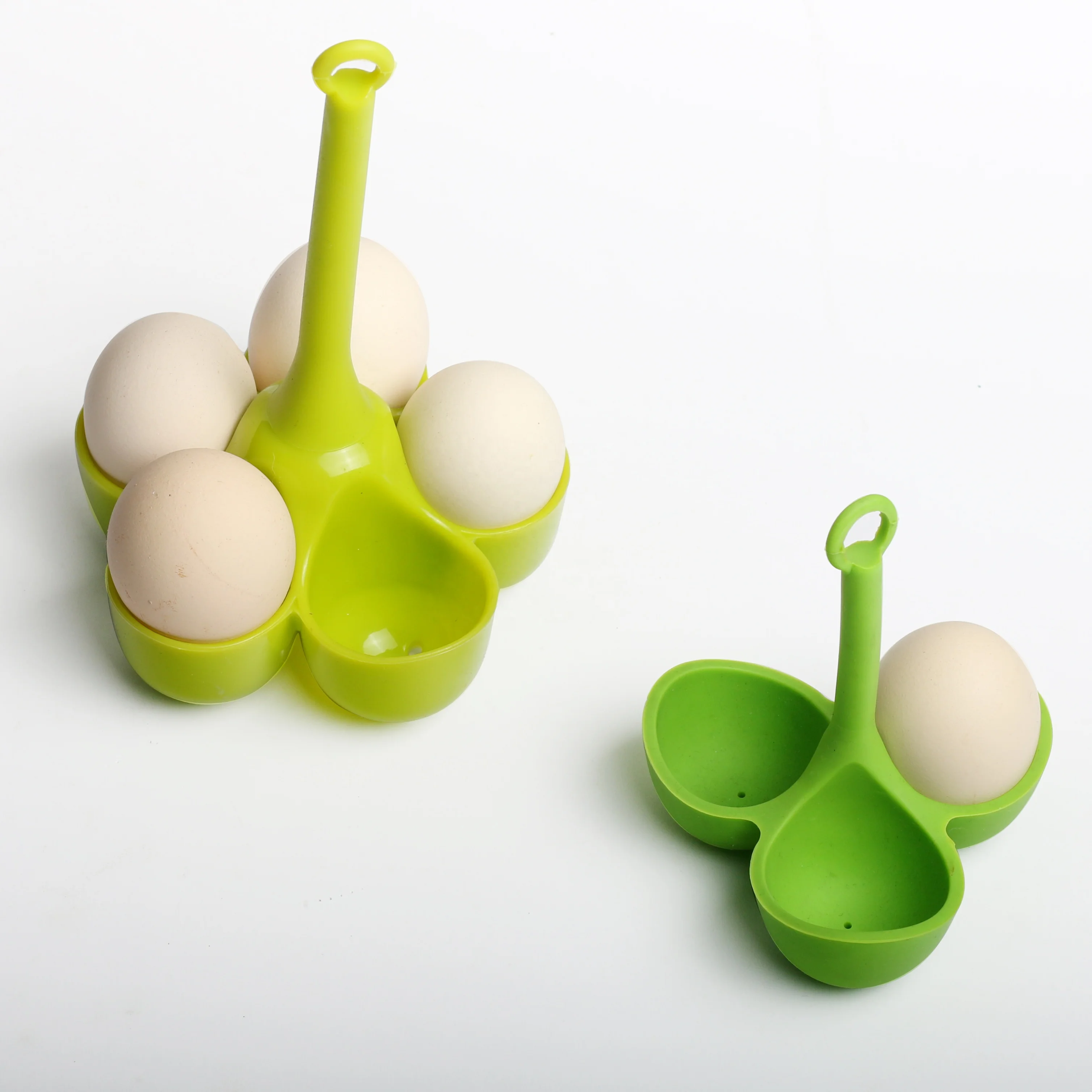 Custom High Quality Reusable Portable Small Mini New Black Silicone Boiled Eggs Tray For Boiling