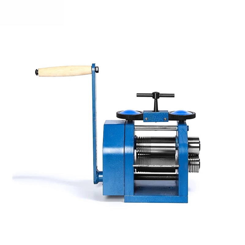 High Quality Jewelry Tools Roll Making Machine in Blue with 100mm Rolls Manual Rolling Mills LK-RM03