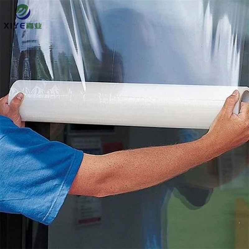 factory price strong toughness self-adhesive pe transparent protective film for window glass