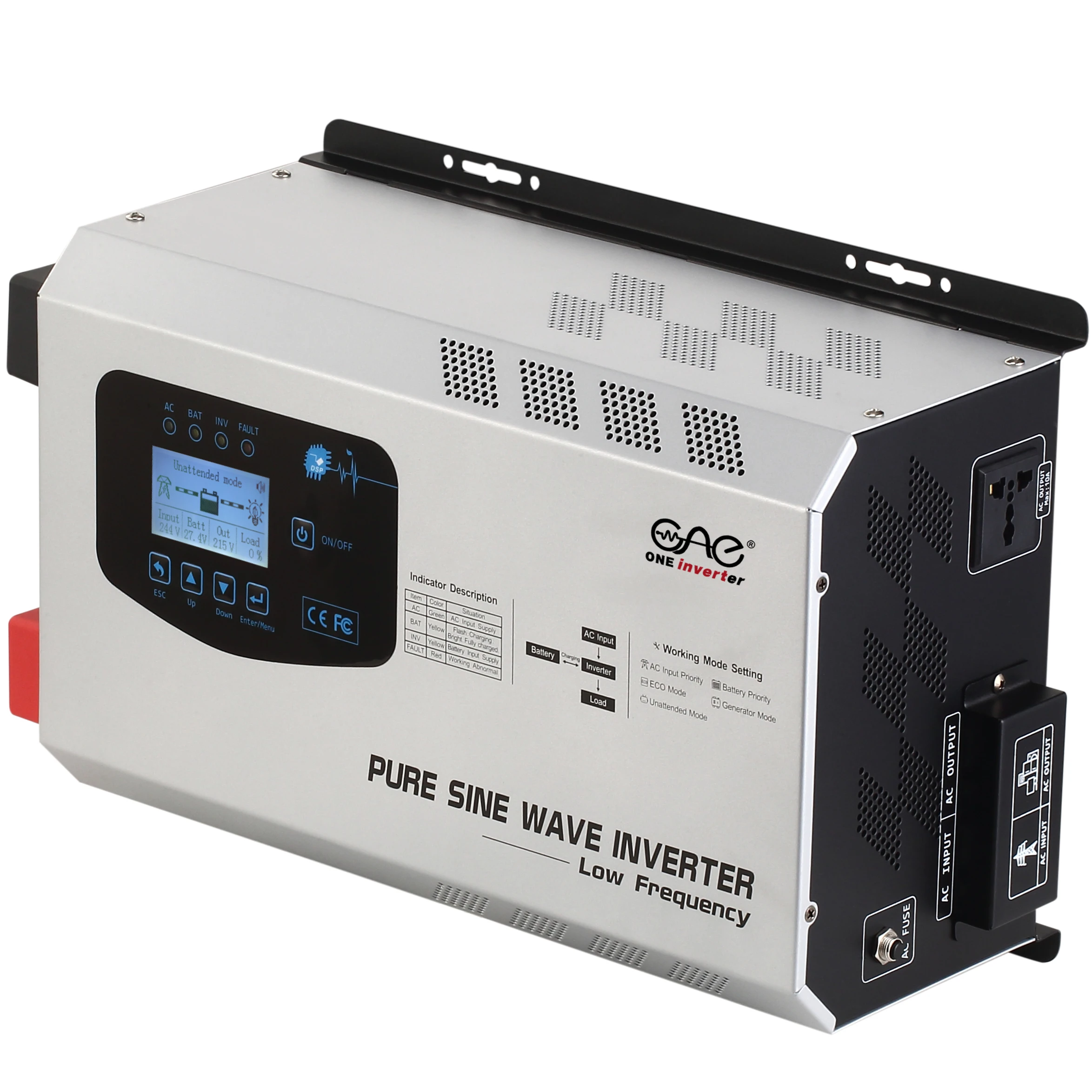 2KW 3KW 5KW 6KW 12V 24V 48V 220V гибридные Инверторные источники питания ups источник