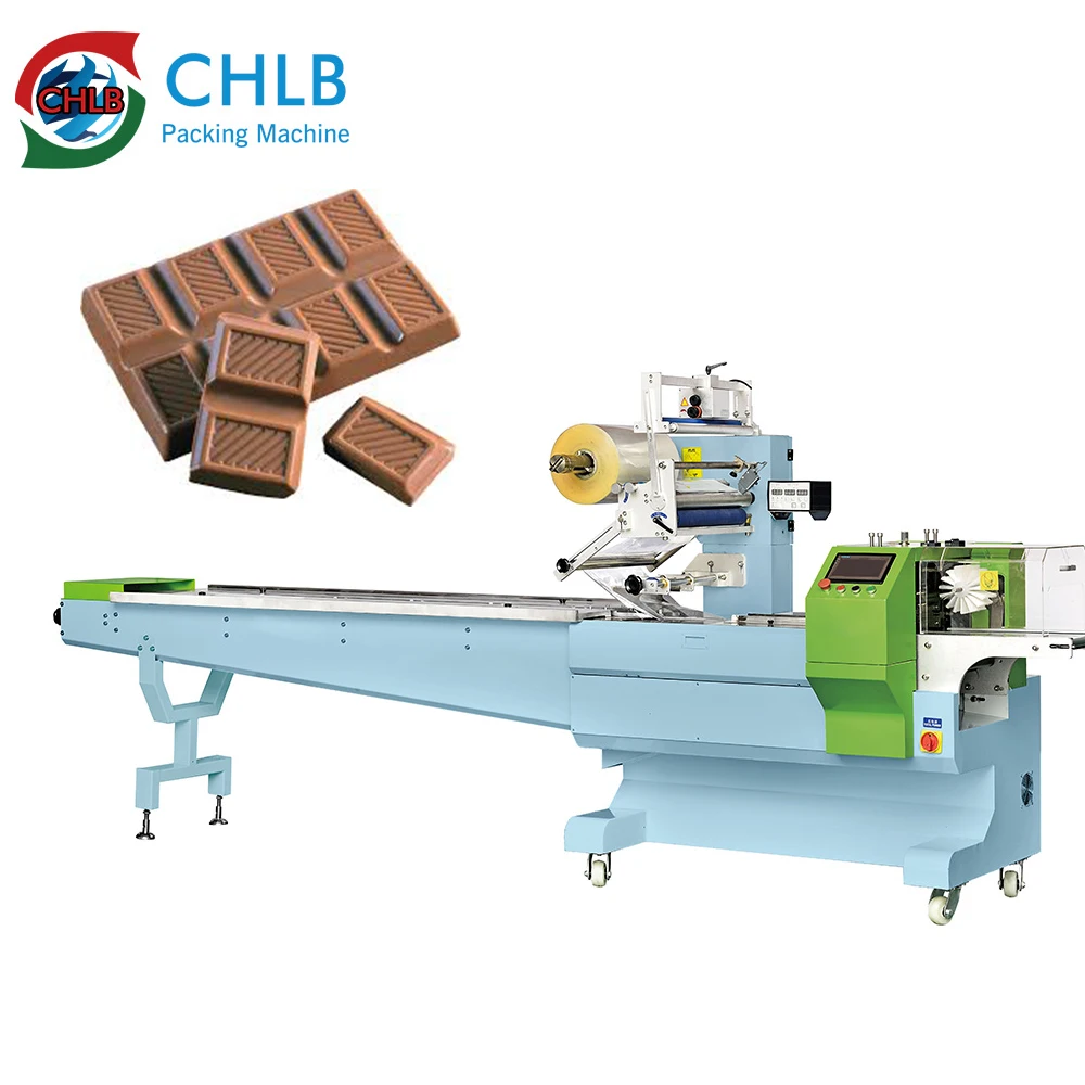 Chlb bar baked pastry horizontal wrapping machine block chocolate packaging machine