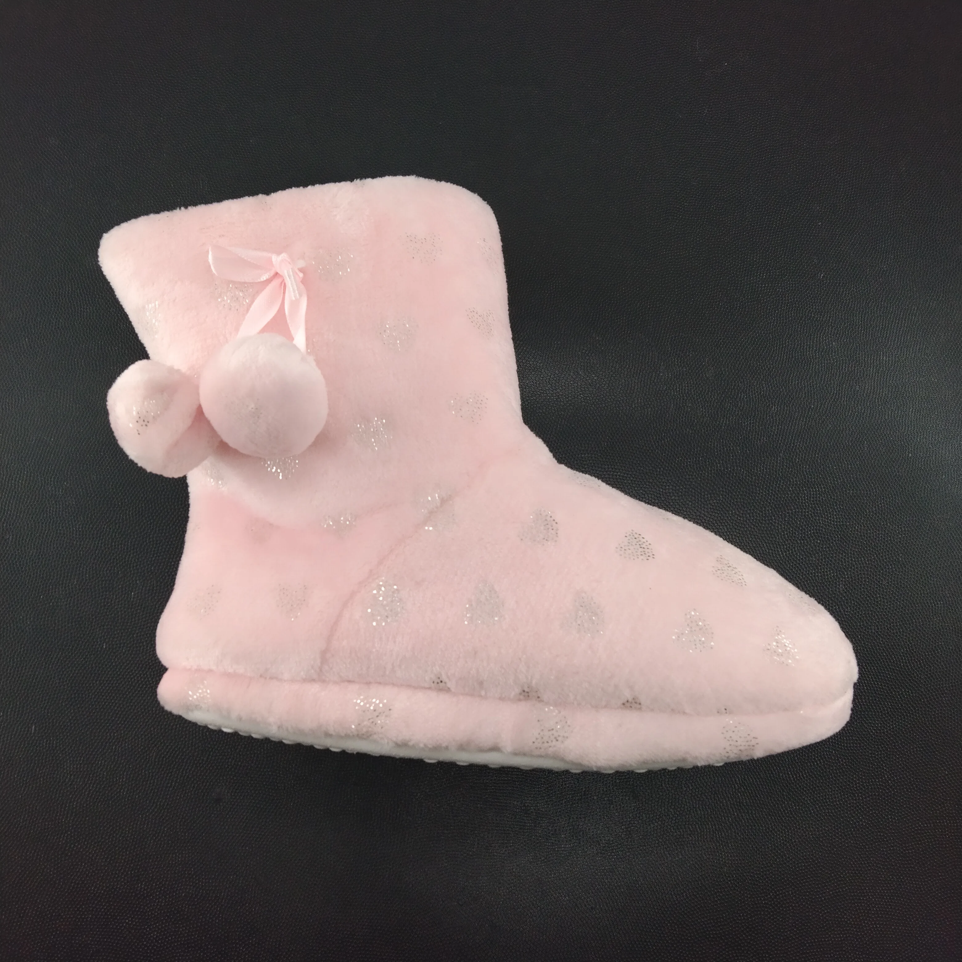 Customization Fashion Pink Fabric Home Style Faux Fur Booties Woman Ankle Winter Boots for Women Boots Women Shoes Solid Plush