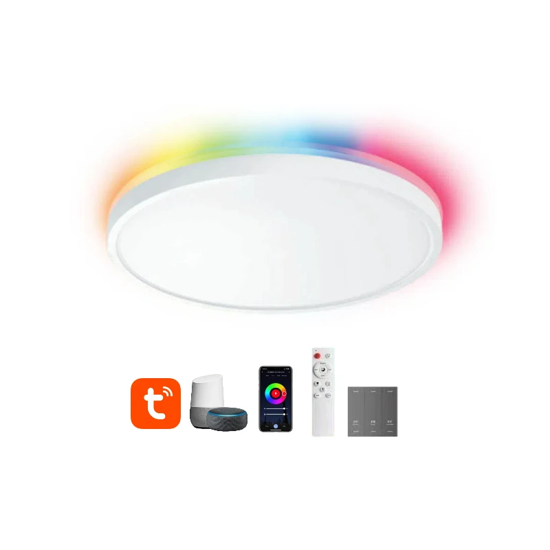 Tuya rgb 24 Вт 30 smart tuya zigbee светодиодный потолочный светильник с подсветкой 110-277 В ETL Cert 