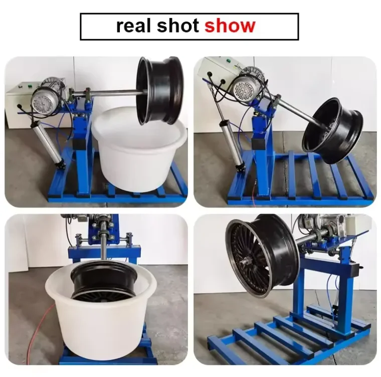 24 inch professional alloy wheel polishing vibrating with abrasive medium car rim polishing machine