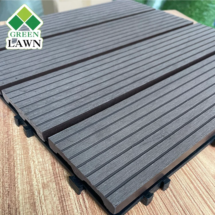 China garden courtyard flooring interlocking turf tiles decoration artificial grass carpet