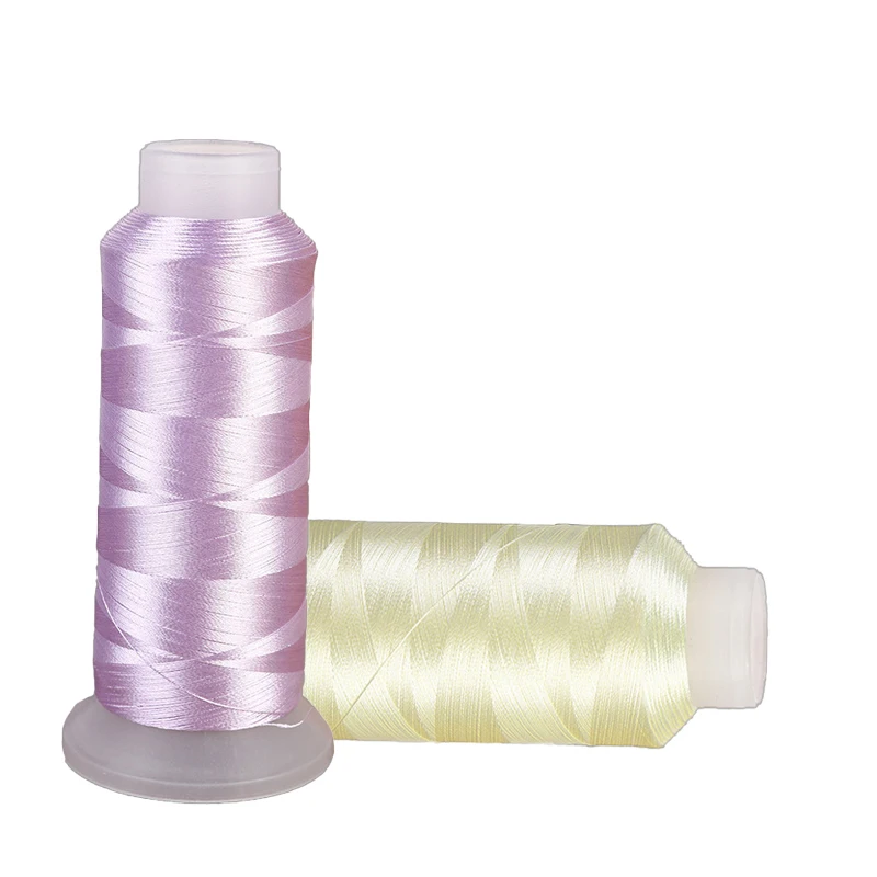 Мягкие и блестящиеся нити для вышивки полиэфирные долговечных логотипов