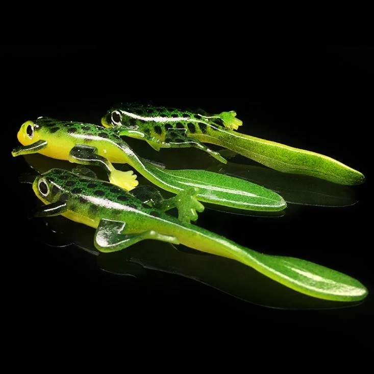 kmucutie 7.5cm 3g Silicone soft salamander with lead hook Luya Soft Bait lizard simulation Soft Bait