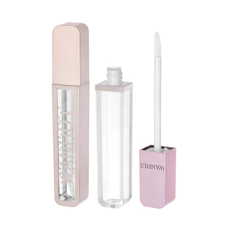 
Beauty Makeup Packaging Liquid Lipstick bottle empty custom pink lip gloss squeeze containers tubes packaging with wands 