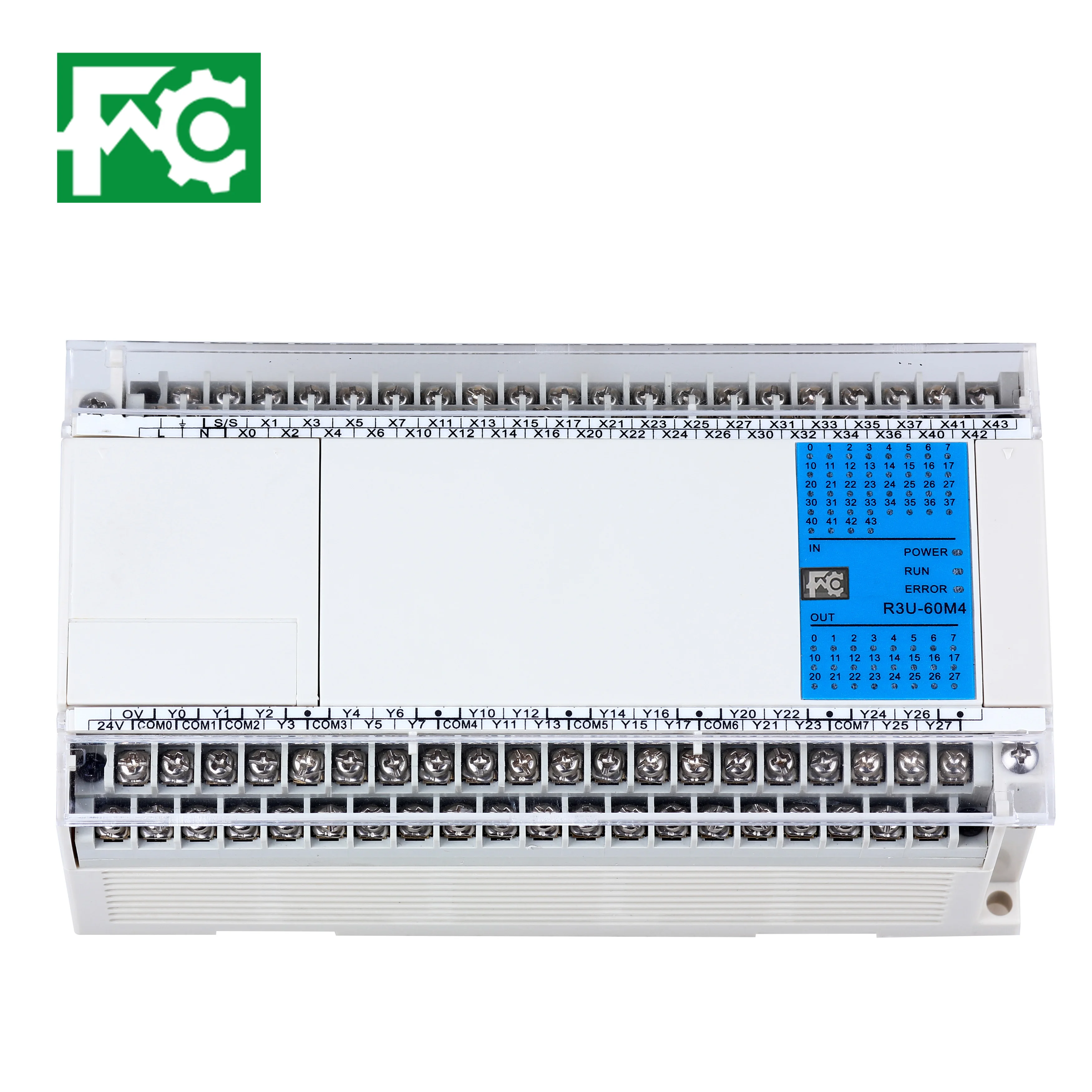 high speed low cost 64 I/O analog control industrial automation plc controller programmable logic controller
