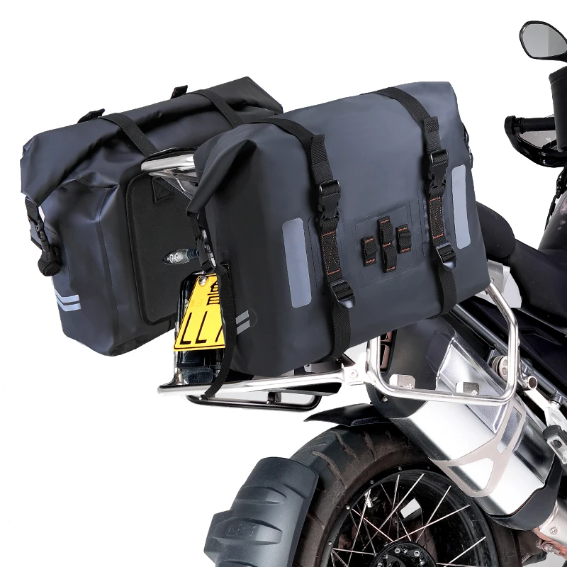 Roll Top Rider PVC Custom Waterproof Delivery Saddle Tank Bag Motorcycle Bag