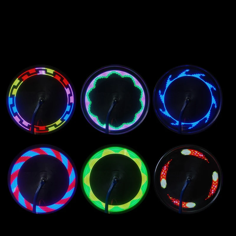 TAIKOO 8 LED Colorful Mountain Bike Flash Spoke Warning Light Signal Reflective Bicycle Wheel Light Cycle Tyre Light