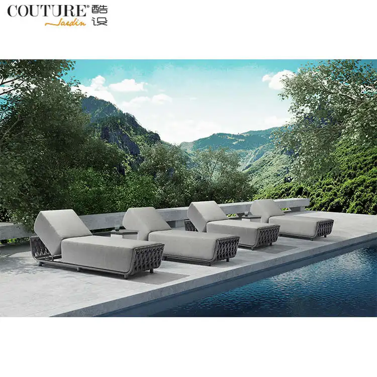 Стулья для бассейна от Couture Jardin, шезлонг, современный Регулируемый шезлонг, кресло с откидной спинкой для сада, стул для бассейна, одиночный шезлонг