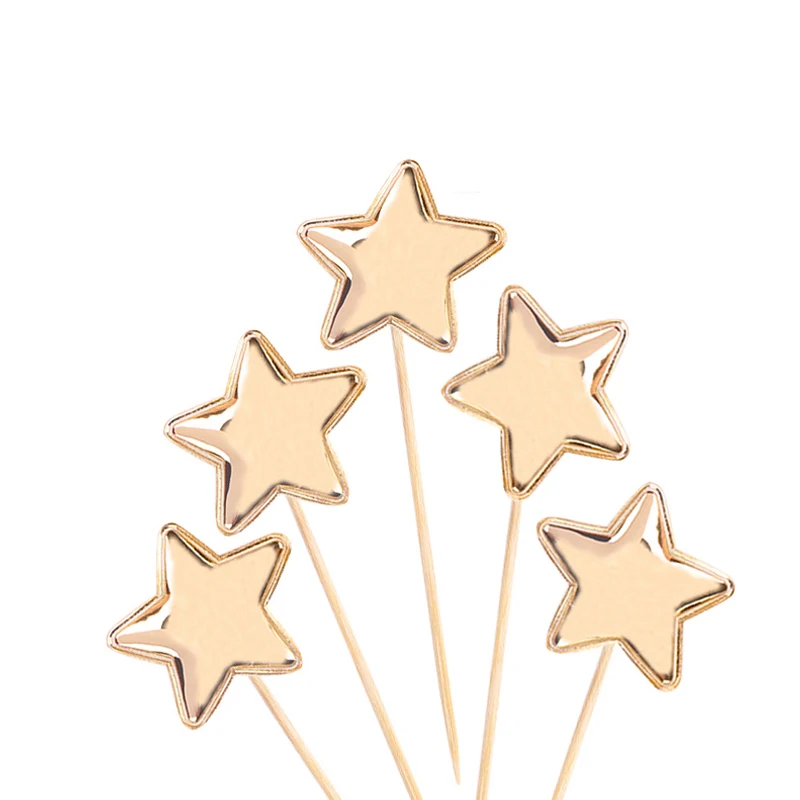 Hot sale Custom Gold and White Folded Paper Fan and Confetti Balloons Acrylic Happy Birthday Cupcake and Cake Toppers/