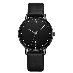 Classic Men Luxury Brand Watches Black Stainless Steel Minimalist Male Analog Clock Waterproof Quartz Men Wrist Watch