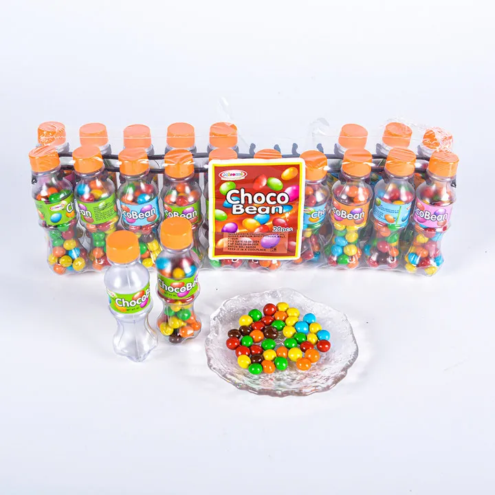 Wholesale Bulk Colorful Crispy Sugar Coated Milk Sweets Gourd With Chocolate Bean Chocolate Candies