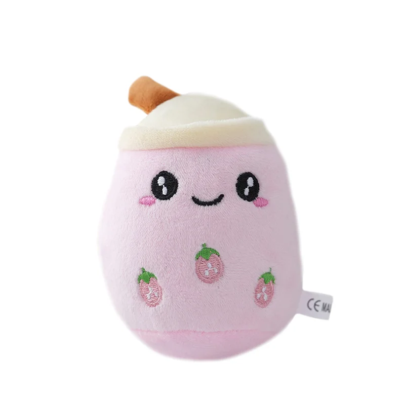 Hot Selling Stuffed Milk Tea Cup Plush Toy Keychain Pendant with Bubble Style Popular for Its Attractive Charm