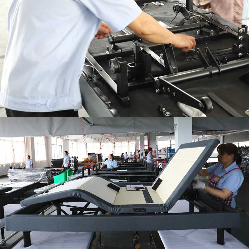 
luxury twin queen size mechanical electric bed lifting mechanism adjustable bed bases recliner 
