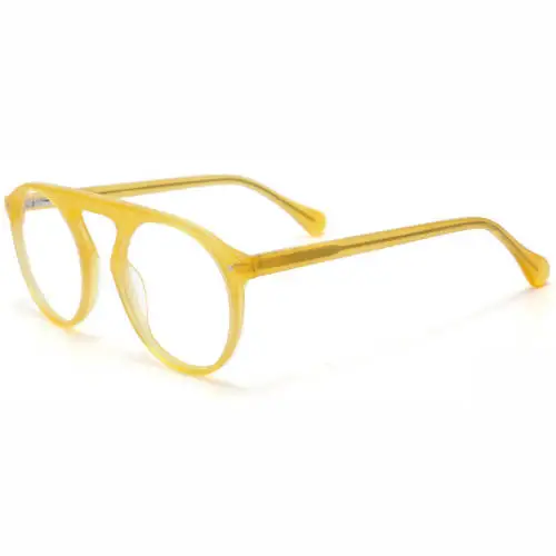 Factory Wholesale Vintage Round Eyeglasses Frames for Women High Quality Acetate Optical Frames Men Eyewear Spectacle Frames