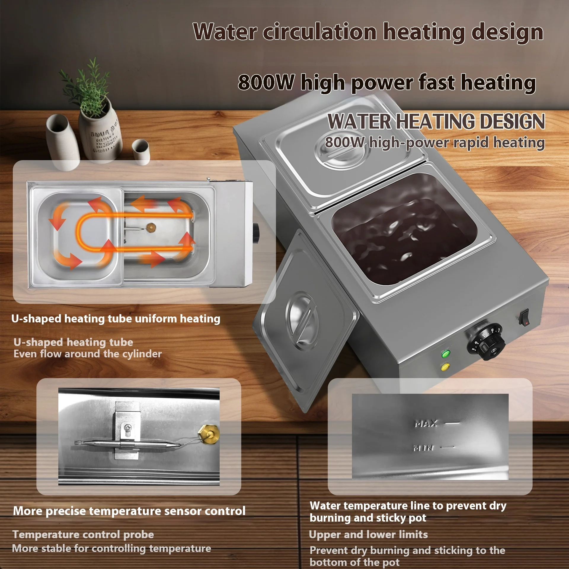 High Performance Chocolate Making Machine Chocolate Melting Furnace Two Grid Three Grid Chocolate Heating Furnace