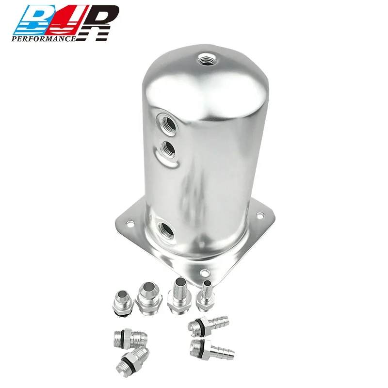 China Manufacturer High Performance Auto Parts Customized Aluminum Surge Tank AN Fittings