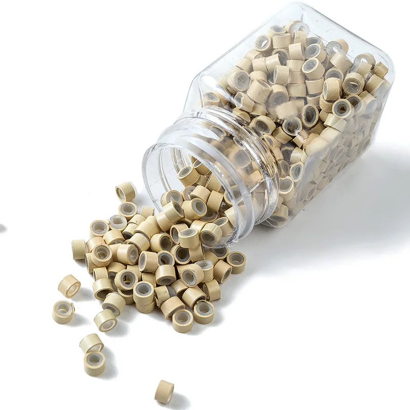 Микро кольца Силиконовые микро кольца медные кольца для наращивания волос