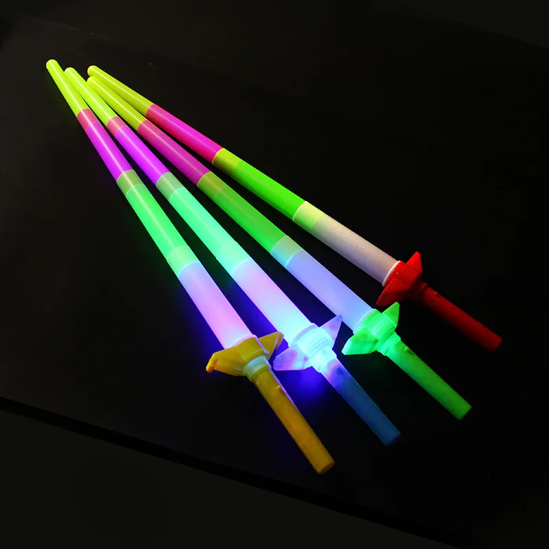 LYK-07 Wholesale flash telescopic rod of four bars concert props cheering toys fluorescent sticks cosplay flashlight