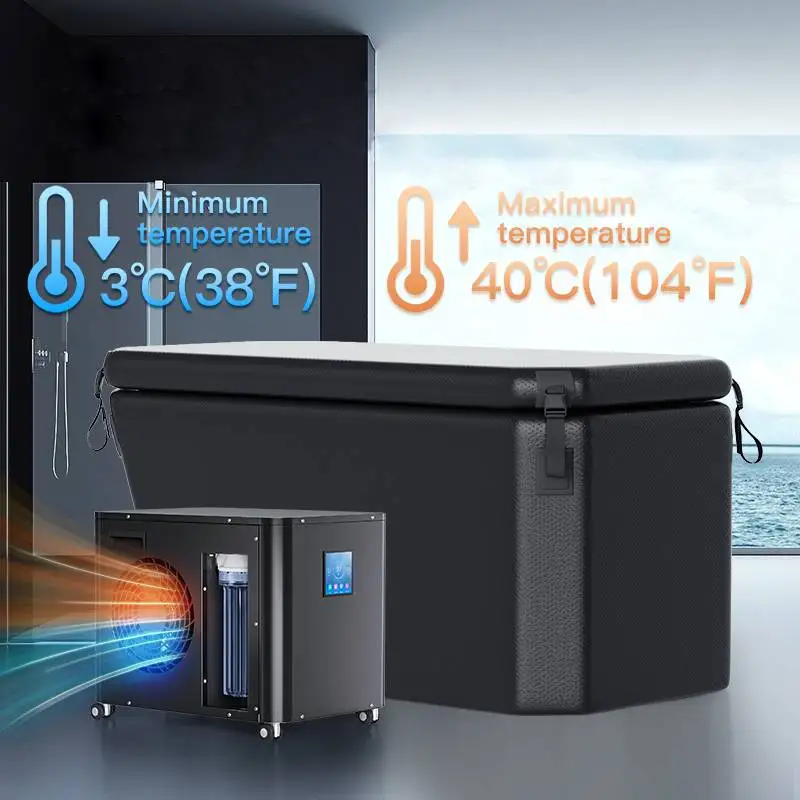 ICEGALAX Angled Ice Bath Tub Portable PVC Cold Plunge Tubs Inflatable Ice Bathtubs for Cryotherapy Athletes Recovery