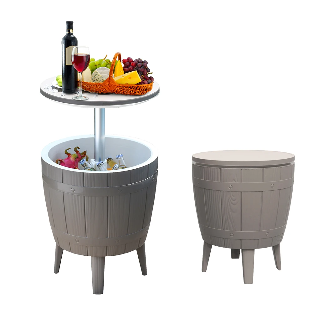 37L/9.8Gal outdoor weatherproof ice cooler bucket table for party